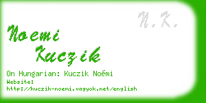 noemi kuczik business card